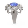 Image 2 : 6.41 ctw Tanzanite & Diamond Ring 18K White Gold - REF-345F5M