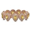 Image 2 : 46.44 ctw Canary Citrine & Diamond Victorian Bracelet 14K Rose Gold - REF-1328H2R