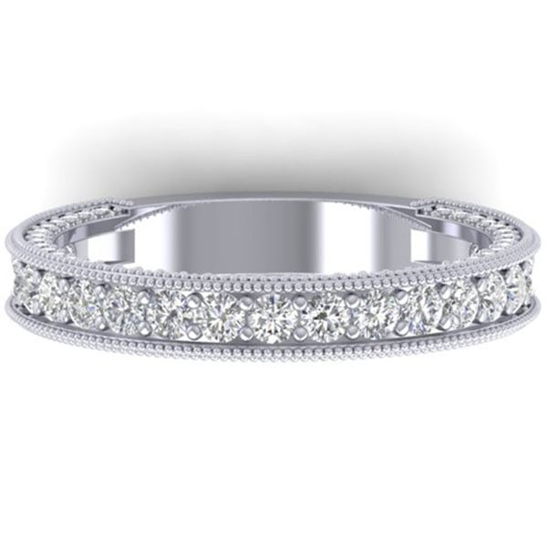 1.25 ctw VS/SI Diamond Art Deco Eternity Ring 14k White Gold - REF-105H5R
