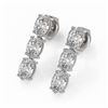 Image 1 : 2 ctw Oval Cut Diamond Designer Earrings 18K White Gold - REF-230Y3X
