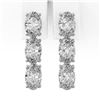 Image 2 : 2 ctw Oval Cut Diamond Designer Earrings 18K White Gold - REF-230Y3X