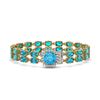 Image 1 : 17.67 ctw Swiss Topaz & Diamond Bracelet 14K Yellow Gold - REF-178M2G