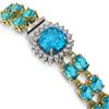 Image 2 : 17.67 ctw Swiss Topaz & Diamond Bracelet 14K Yellow Gold - REF-178M2G