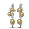 Image 2 : 2.43 ctw Diamond & Pearl Earrings 18K White Gold - REF-245Y3X