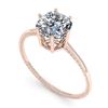 Image 2 : 1.0 ctw VS/SI Cushion Diamond Engagment Ring 18k Rose Gold - REF-287H4R