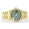 Image 2 : Rolex Men's 18K Yellow President, QuickSet, Diamond Dial & Diamond Bezel - REF-1391M6F