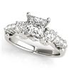 Image 1 : 1.5 ctw VS/SI Diamond 3 Stone Princess Cut Ring 18k White Gold - REF-219H4R