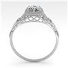 Image 3 : 0.50 ctw Certified VS/SI Cushion Diamond Engagment Ring 18k White Gold - REF-113W8H