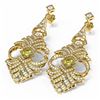 Image 3 : 6.56 ctw Fancy Yellow Diamond Earrings 18K Yellow Gold - REF-718G2W