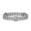 Image 2 : 23.88 ctw Aquamarine & Diamond Bracelet 14K White Gold - REF-472A8N