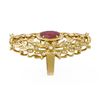 Image 2 : 8.82 ctw Ruby & Diamond Ring 18K Yellow Gold - REF-360M2G