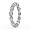 Image 3 : 3.51 ctw Pear Cut Diamond Designer Ring 18K White Gold - REF-478G8W