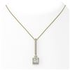 Image 1 : 1.6 ctw Princess Cut Diamond Designer Necklace 18K Yellow Gold - REF-320M2G