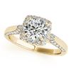 Image 1 : 1.5 ctw Certified VS/SI Diamond Halo Ring 18k Yellow Gold - REF-270M2G