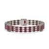 Image 1 : 29.64 ctw Ruby & Diamond Bracelet 14K White Gold - REF-418H2R