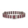 Image 2 : 29.64 ctw Ruby & Diamond Bracelet 14K White Gold - REF-418H2R