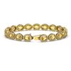 Image 2 : 12.73 ctw Fancy Citrine & Diamond Micro Pave Halo Bracelet 10k Yellow Gold - REF-263X6A