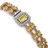 Image 3 : 14.96 ctw Citrine & Diamond Bracelet 14K Rose Gold - REF-232X4A