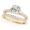 Image 1 : 1.22 ctw Certified VS/SI Diamond 2pc Wedding Set 14k Yellow Gold - REF-152X2A
