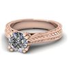 Image 2 : 1.06 ctw Solitaire VS/SI Diamond Ring Art Deco 14k Rose Gold - REF-304Y2X