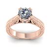 Image 3 : 1.06 ctw Solitaire VS/SI Diamond Ring Art Deco 14k Rose Gold - REF-304Y2X