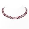Image 1 : 63.65 ctw Ruby & Diamond Necklace 10K White Gold - REF-618N2F