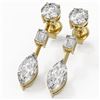 Image 1 : 3.5 ctw Marquise Cut Diamond Designer Earrings 18K Yellow Gold - REF-758F5M
