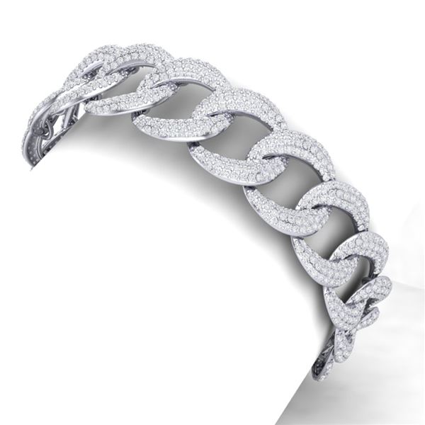 10 ctw Certified VS/SI Diamond Bracelet 18K White Gold - REF-810W2H