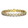 Image 1 : 10.39 ctw Cushion Cut Diamond Micro Pave Bracelet 18K Yellow Gold - REF-878G8W