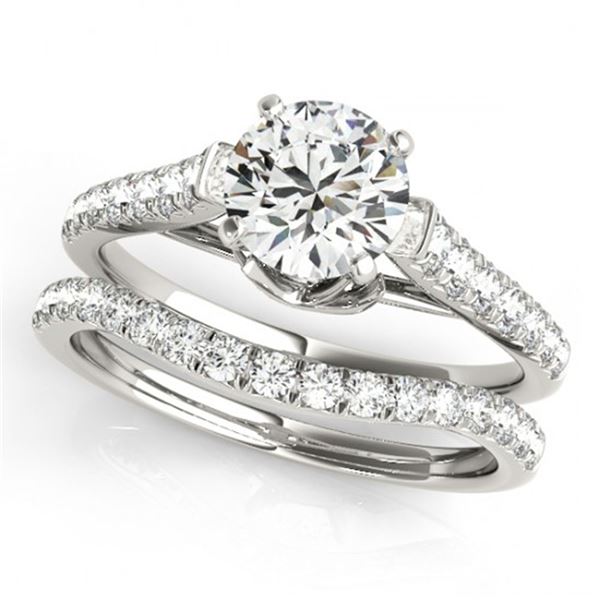 1.79 ctw Certified VS/SI Diamond 2pc Wedding Set 14k White Gold - REF-313K6Y