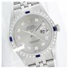 Image 1 : Rolex Men's Stainless Steel, QuickSet, Diam Dial & Diam/Sapphire Bezel - REF-521Y5X