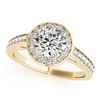 Image 2 : 1.16 ctw Certified VS/SI Diamond Halo Ring 18k Yellow Gold - REF-149H6R