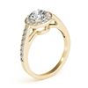 Image 3 : 1.16 ctw Certified VS/SI Diamond Halo Ring 18k Yellow Gold - REF-149H6R