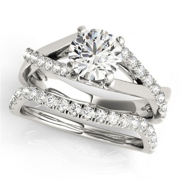 1.06 ctw Certified VS/SI Diamond 2pc Wedding Set 14k White Gold - REF-115X9A