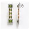 Image 2 : 11.38 ctw Tourmaline & Diamond Earrings 14K Rose Gold - REF-232Y2X