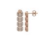 Image 2 : 4.52 ctw Emerald Cut Diamond Micro Pave Earrings 18K Rose Gold - REF-534M2G