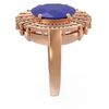 Image 2 : 7.72 ctw Sapphire & Diamond Ring 18K Rose Gold - REF-263G6W