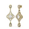 Image 2 : 3.83 ctw Diamond Earrings 18K Yellow Gold - REF-830G5W