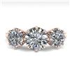 Image 1 : 2 ctw Past Present Future Certified VS/SI Diamond Ring 18k Rose Gold - REF-414H2R