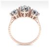 Image 3 : 2 ctw Past Present Future Certified VS/SI Diamond Ring 18k Rose Gold - REF-414H2R