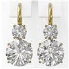 Image 2 : 2.5 ctw Diamond Designer Earrings 18K Yellow Gold - REF-598R5K