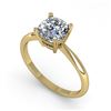 Image 2 : 1 ctw Cushion Cut VS/SI Diamond Engagment Designer Ring 18k Yellow Gold - REF-233Y2X