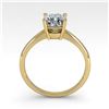 Image 3 : 1 ctw Cushion Cut VS/SI Diamond Engagment Designer Ring 18k Yellow Gold - REF-233Y2X