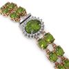 Image 3 : 30.69 ctw Tourmaline & Diamond Bracelet 14K Rose Gold - REF-286Y5X