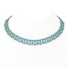 Image 1 : 28.79 ctw Turquoise & Diamond Necklace 10K Rose Gold - REF-427M3G