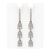 Image 1 : 4.96 ctw Pear Diamond Earrings 18K Rose Gold - REF-887M2G