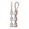 Image 2 : 4.96 ctw Pear Diamond Earrings 18K Rose Gold - REF-887M2G