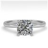 Image 1 : 1.01 ctw Cushion VS/SI Diamond Engagment Designer Ring 18k White Gold - REF-233Y2X