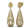 Image 2 : 7.04 ctw Canary Citrine & Diamond Earrings 18K Yellow Gold - REF-453M3G