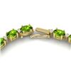 Image 3 : 46.5 ctw Peridot & VS/SI Diamond Eternity Necklace 10k Yellow Gold - REF-275A3N